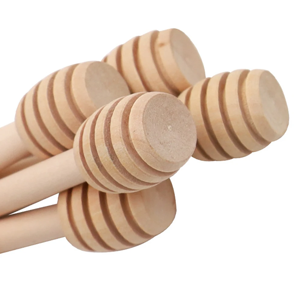 100-1pcs Wooden Honey Stirrers Honey Sticks 8CM Honey Spoon Sticks Drizzle Honey Wedding Party Favors Stirrers for Honey Taste