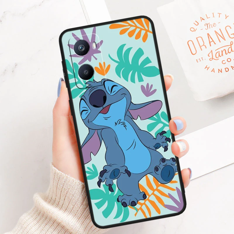 Lilo Stitch Little Monster Tpu Silicone For OPPO A98 A96 A94 A74 A72 A57S A55 A53S A15S A16K A5 Black Cover