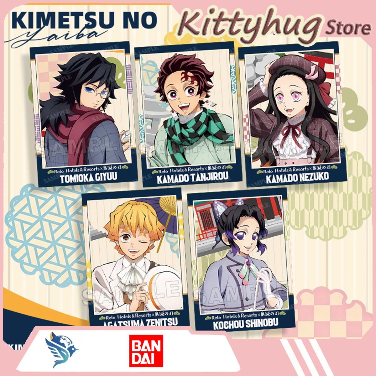Demon Slayer Relo Linkage Anime Peripheral Positivo Mini Card Kamado Tanjiro Kamado Nezuko Agatsuma Zenitsu