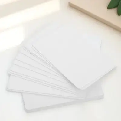 

20 pcs Double Sided Waterproof Blank White Pvc Printable Id Badges For Employee Business Security Identification Direct Printing