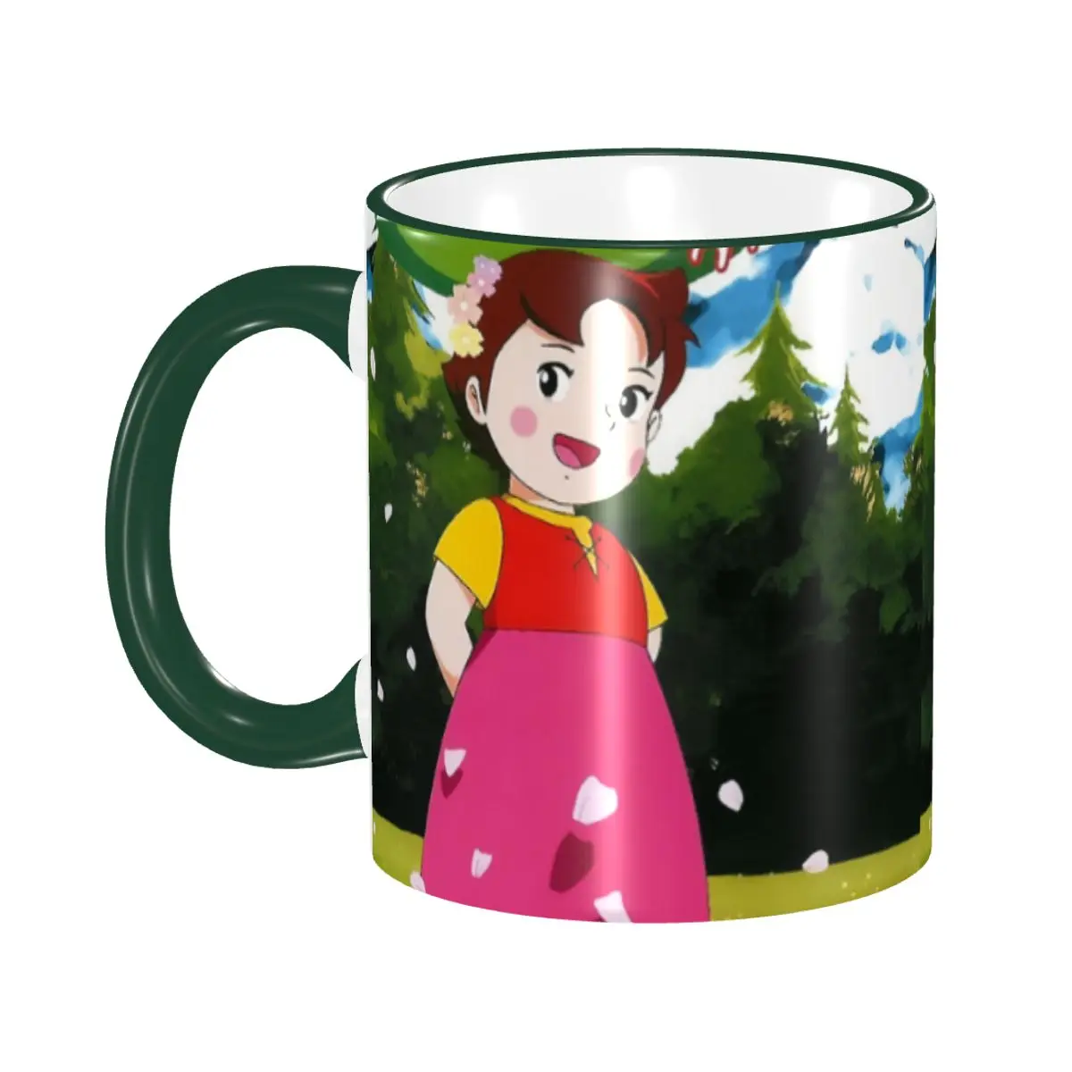 Anime Heidis Girl Of The Alps Comic Cartoon Mugs DIY Ceramic Milk Tea Coffee Cups
