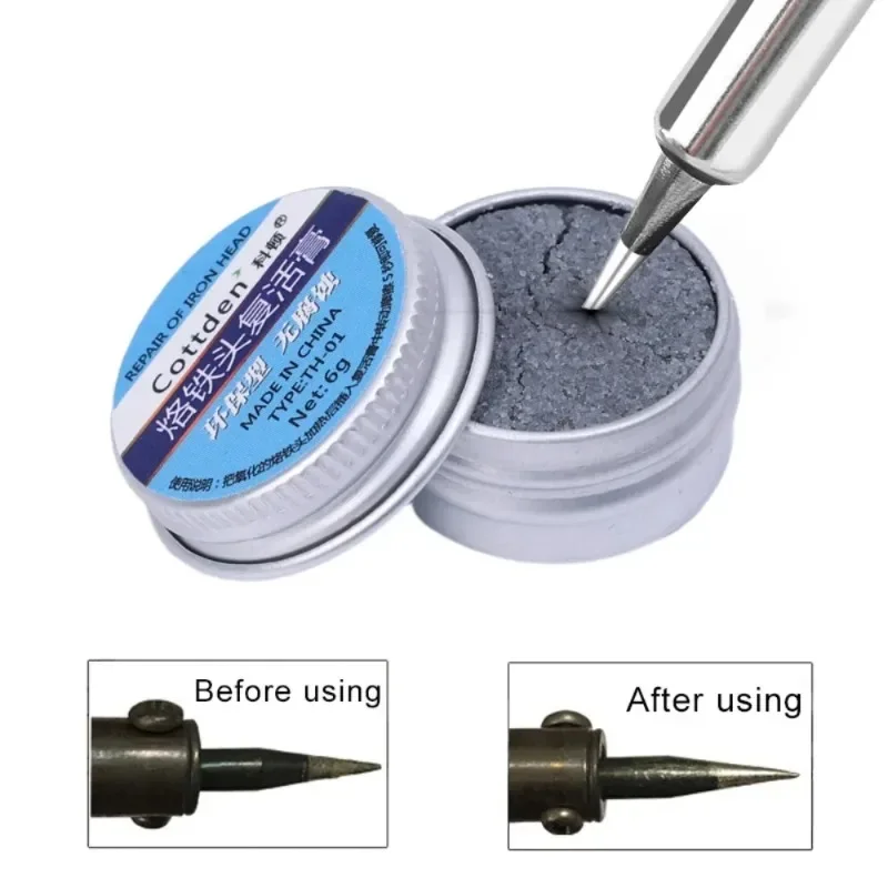 5/1Pcs Soldering Iron Tip Tinner Activator Removing Oxidation Cleaning Cream Activator Welding Iron Tip Cleaner Lead Free 6g