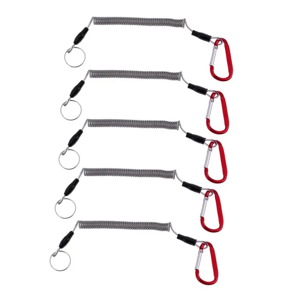 Fishing Lanyard (5 Pack), Rope Wire Steel for Securing Pliers, Lip Grips,