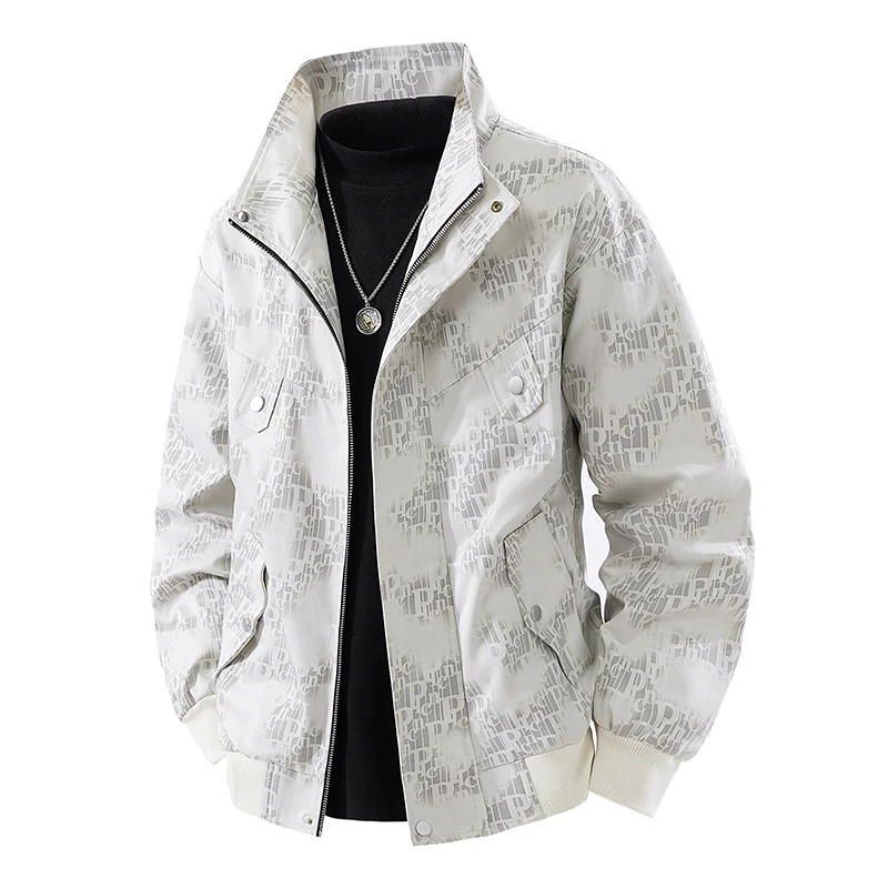 Herrenjacke Mäntel Oversize Herbst 6XL 7XL 8XL Plus Size Bedruckt Warm 2026 Lose Oberbekleidung Marken-Taschen Reißverschluss Bequeme Softshell-Jacke – Detail 17