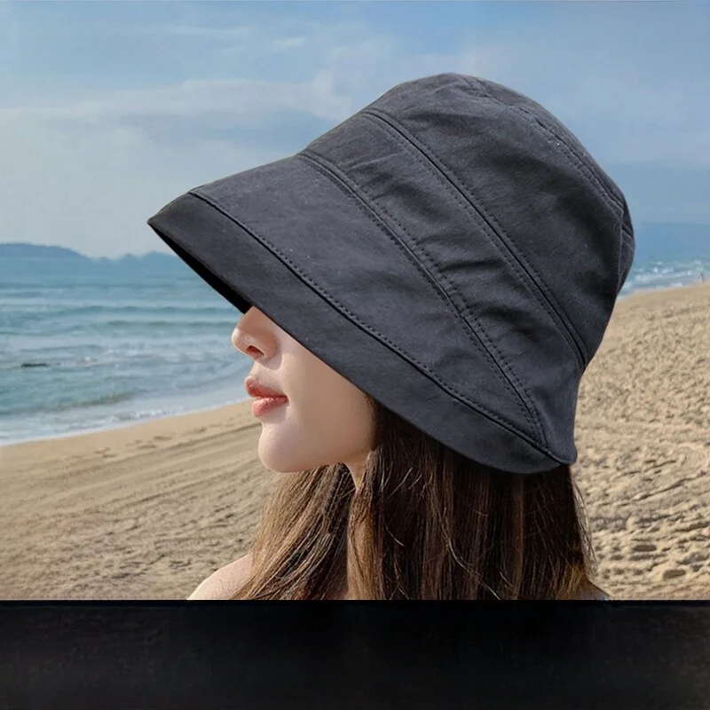 viney-summer-women's-fishing-hat-sun-protection-beach-sunshade-thin-lady's-pot-hat-adjustable-round-top-cotton-cap