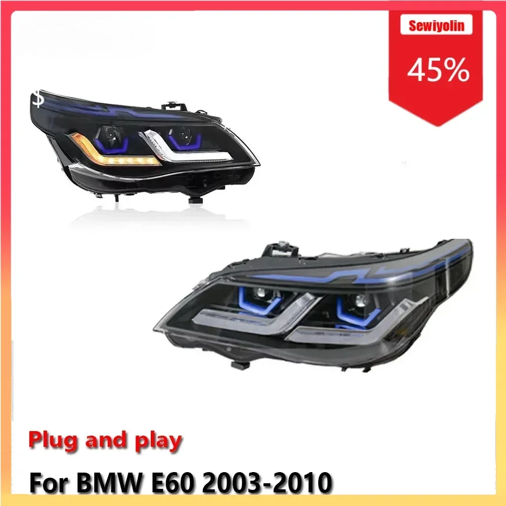 

Car Auto Accessories Headlights Led For BMW 5 Series E60 2003-2010 LED DRL Fog Trailer Lamps Turning Signal Voiture Plug An