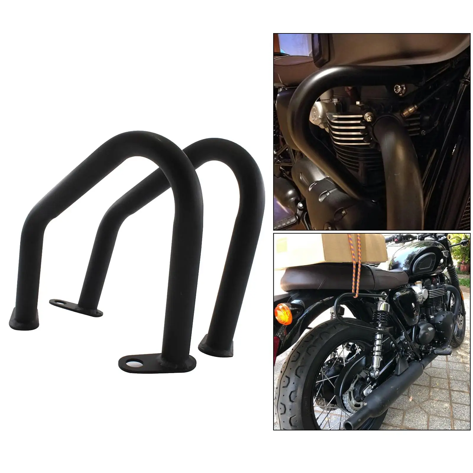 

Black Crash Bar Engine Guard Protector for Thruxton 1200 2016-2019