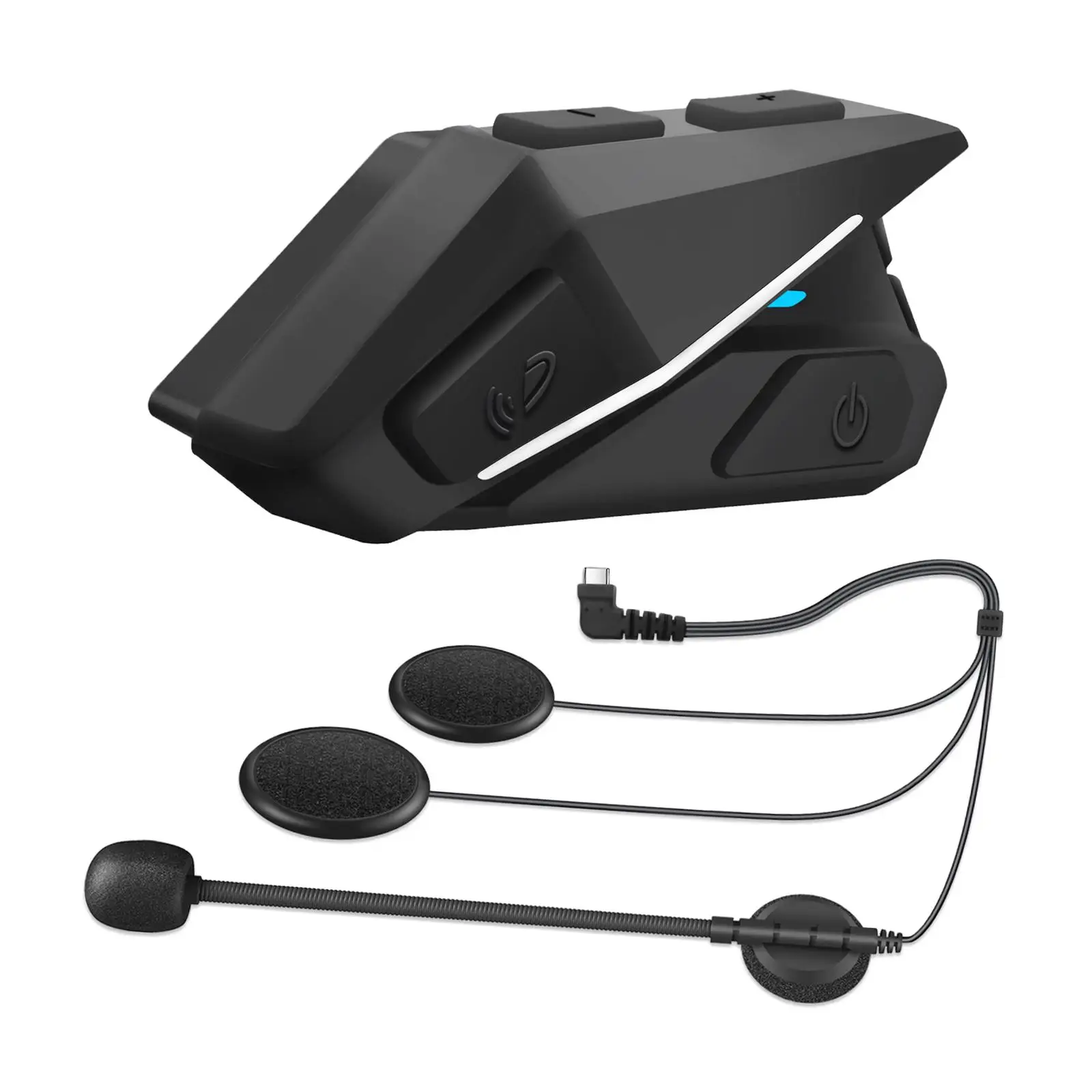 Auriculares para casco de motocicleta, intercomunicador IP67, sistema de comunicación resistente al agua estable