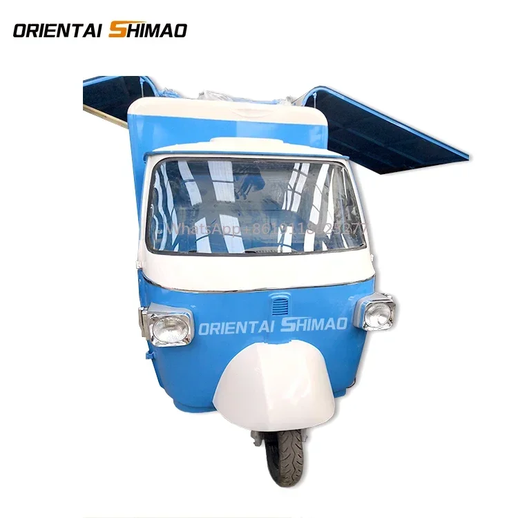 3-Wheeler Electric Tricycle Ape Moto Pump Mobile Kitchen for Ice Cream and Fruit Sales for Restaurant Use in Indonesia