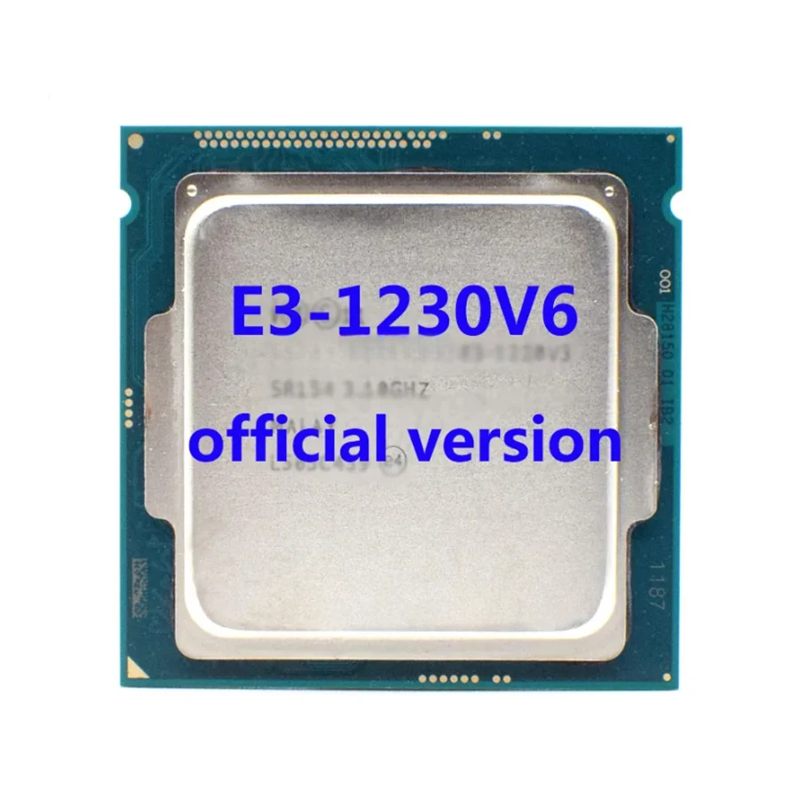 E3-1230V6 Official Verasion CPU  Xeon  rocessor 3.5Ghz 4-Core 8M TPD 72W FCLGA1151 For E3 V5 Motherboard