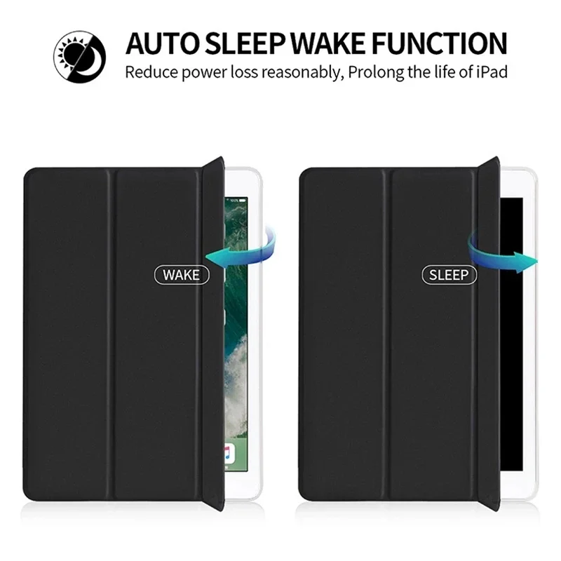 Fundas For iPad Air 1/2 Case 9.7'' 2013 2014 TPU Tri-Fold Magnetic Stand Smart Tablet Cases For Apple iPad 5/6th Gen Cover 2018