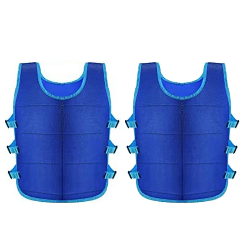 2 Pcs Cooling Vest With 48 Pcs Ice Pack Adjustable Ice Vest For Men Women Hot Weather Working Running Fishing Cycling