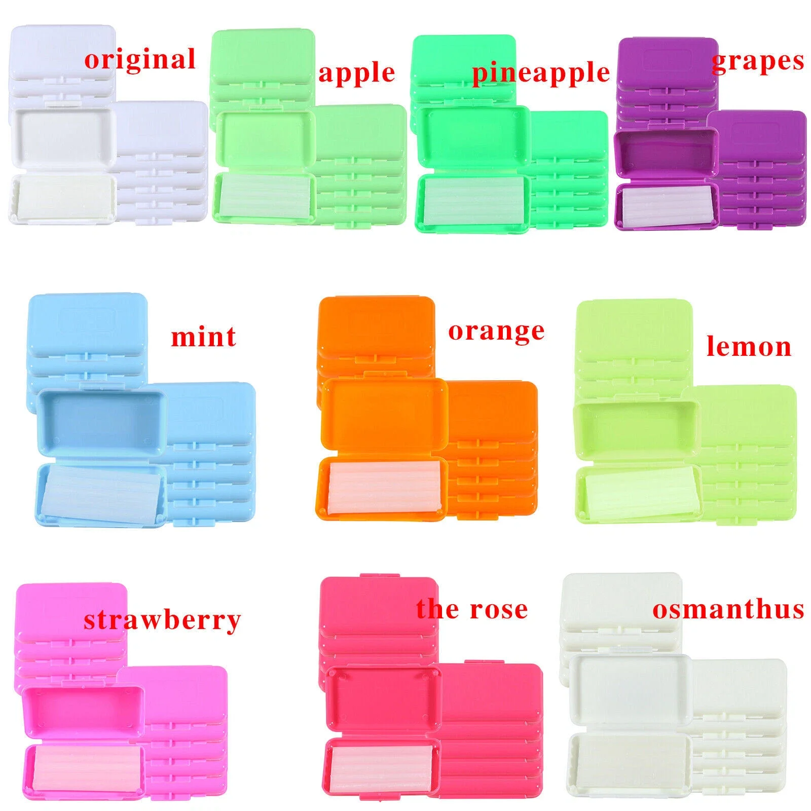 100 Packs/500PCS Dental Orthodontics Ortho Wax Braces Gum Irritation 10 Fruit Scents