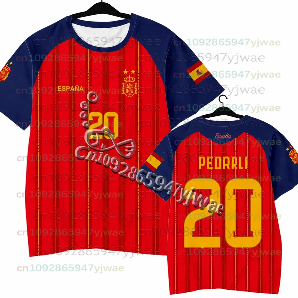2026 Spanisches Yamal-Fans Gedenk-Edition Fußballtrikot Schnelltrocknendes Kurzarm-T-Shirt für Männer, Frauen, Familie und Kinder 3D – Detail 10