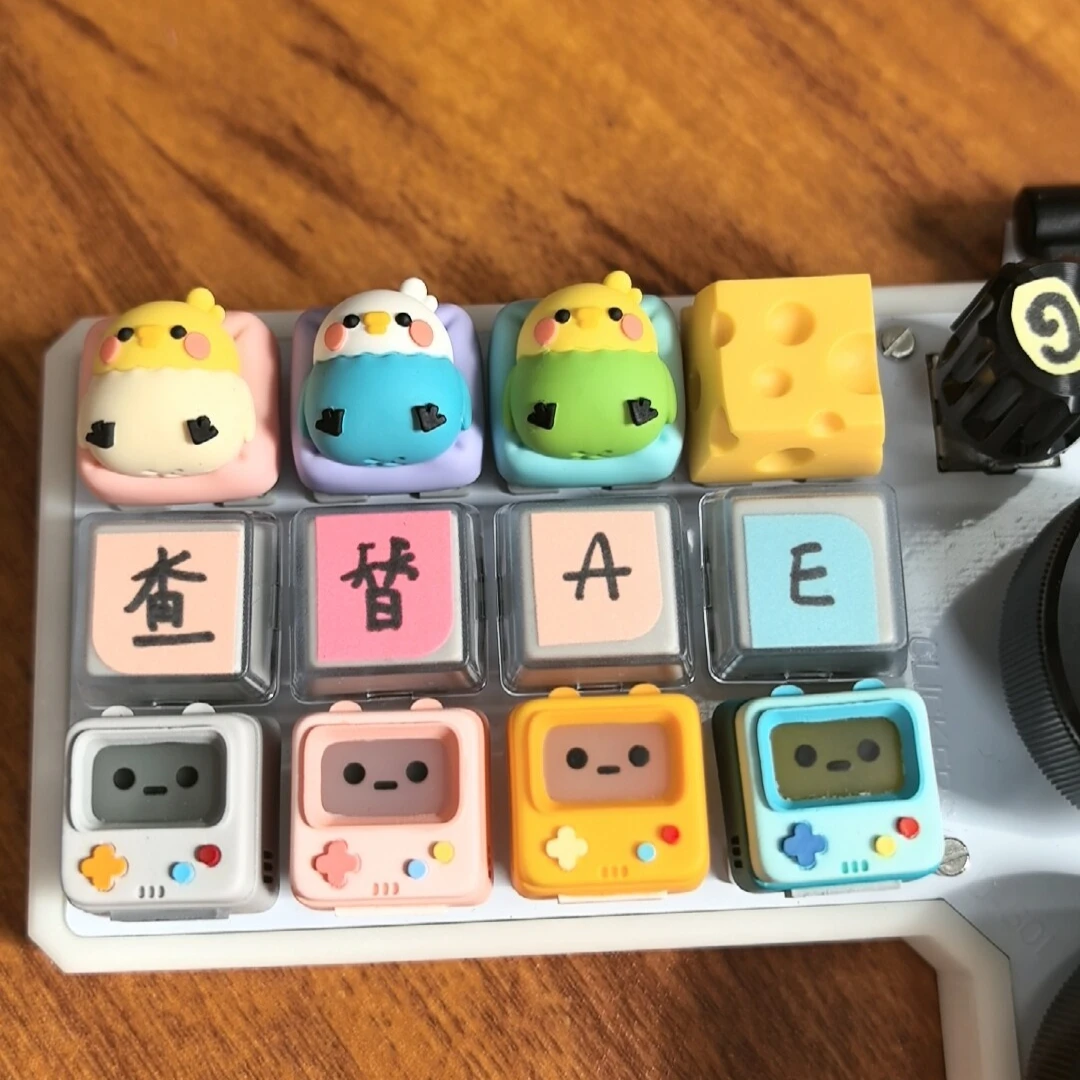 Kawaii Parrot Resin Keycap Original Cute Single Replace Esc Anime Style Mechanical Keyboard Decoration Ornament Gifts For Friend
