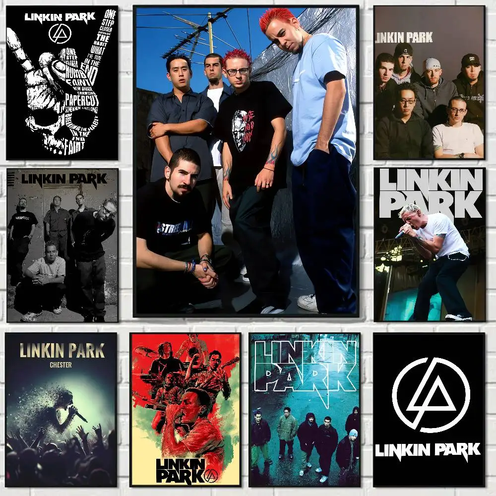 Rock Band Linkin Park Vintage Anime Poster Wall Art For Study Living Room Decor Unique Home Decoration Pictur