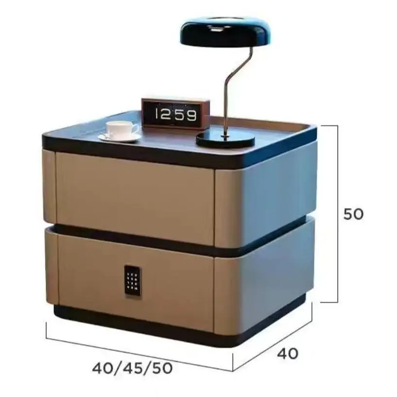 منضدة طاولة بجانب السرير فاخرة ذكية وحديثة للاستخدام المنزلي على الطراز الإيطالي لغرفة النوم وخزانة بجانب السرير للتخزين البسيط #6