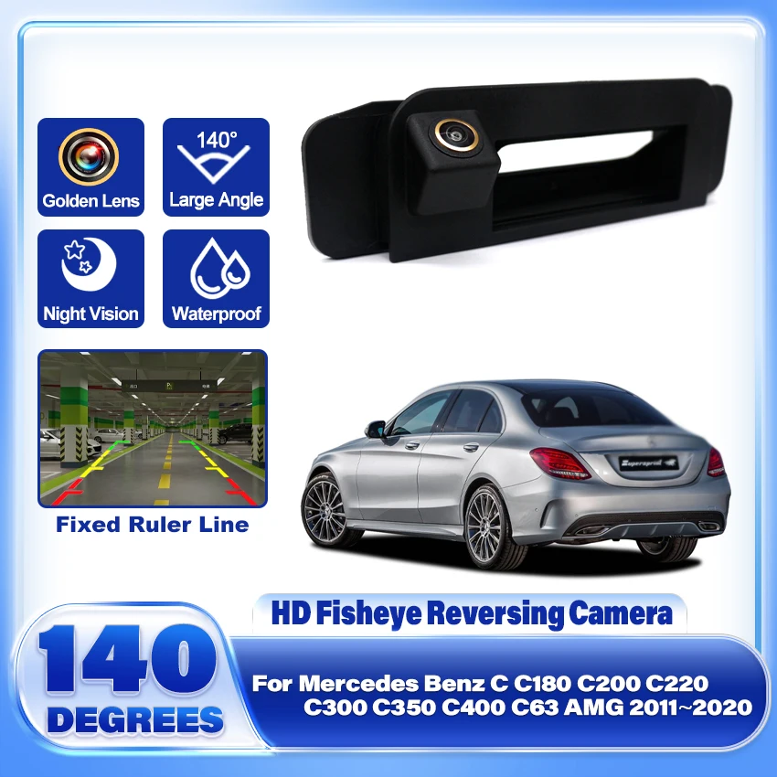 

HD Rear View Camera Night Backup Reversing Camera Trunk For Mercedes Benz C C180 C200 C220 C300 C350 C400 C63 AMG 2011~2020