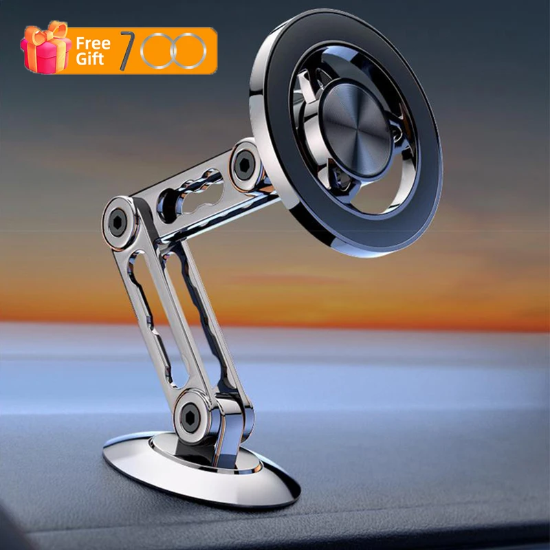 

Universal Metal Magnetic Mobile Phone Holder Foldable Rotating Mobile Phone Holder Dashboard Windshield Car Mobile Phone Holder