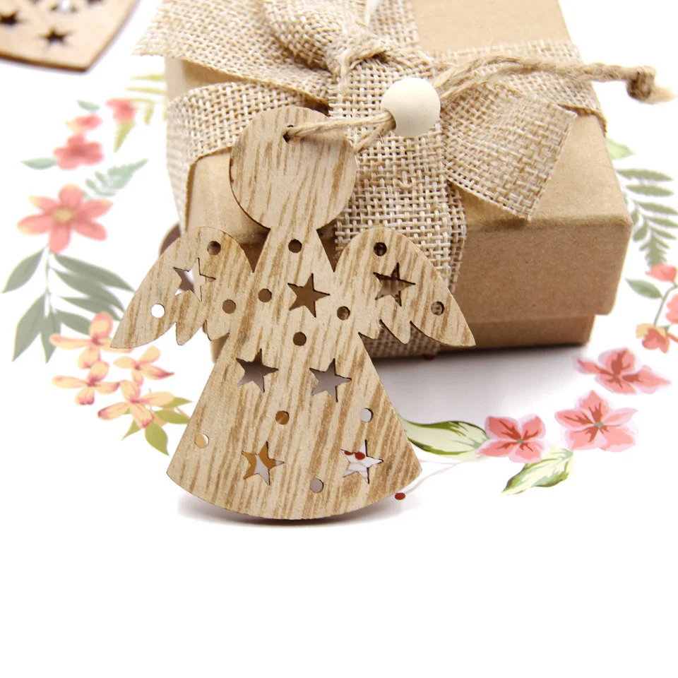 5PCS Multi-style Love Angels Cute Wooden Crafts Wedding Valentine\'s Day Party Children Birthday Party Decoration Supplies
