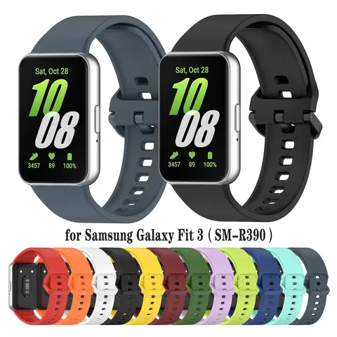 삼성 갤럭시 핏 3 용 스포츠 실리콘 스트랩, 정품 팔찌, 공식 손목 스트랩