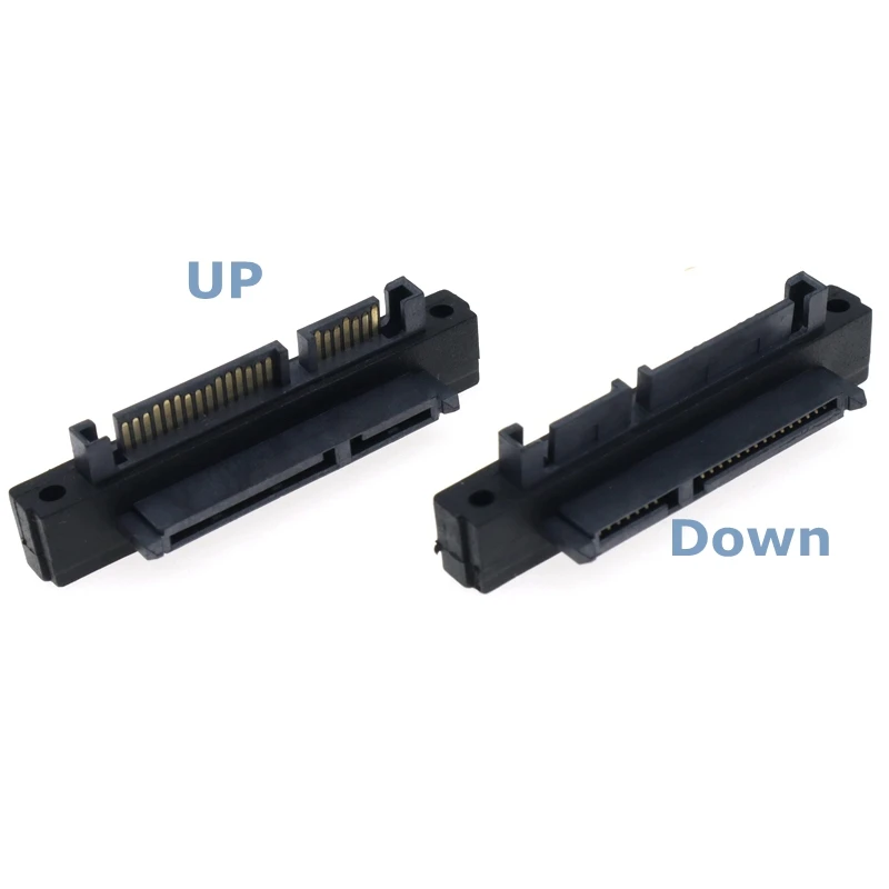 22pin ângulo direito até 90 adaptador sata macho para fêmea 7 + 15 pinos serial ata extensão adaptadores conector conversor