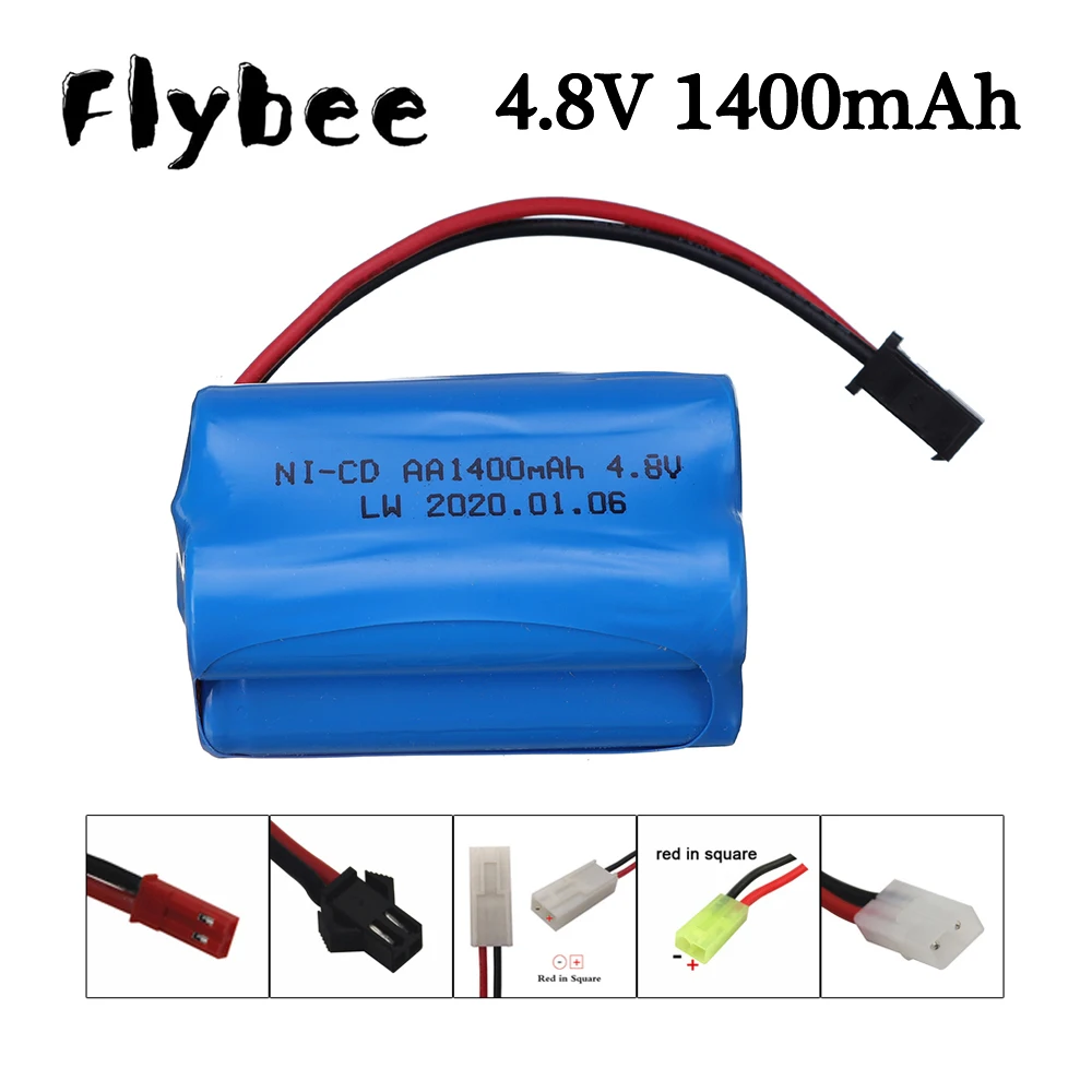 4,8 v 1400mah nicd batterie sm/jst/tamiya stecker für rc spielzeug autos tanks roboter boote pistolen ni-mh aa 4,8 v wiederauf ladbarer akku