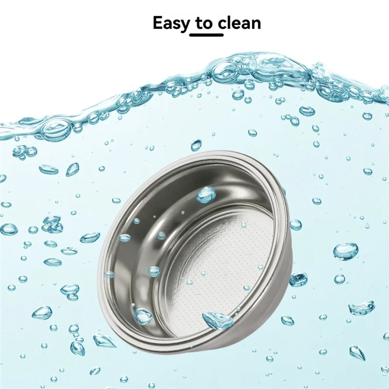 A74G-재사용 가능한 커피 필터 58Mm 이중 벽 필터 바구니 커피 기계 용 스테인레스 스틸 이중 벽 휴대용 스트레이너