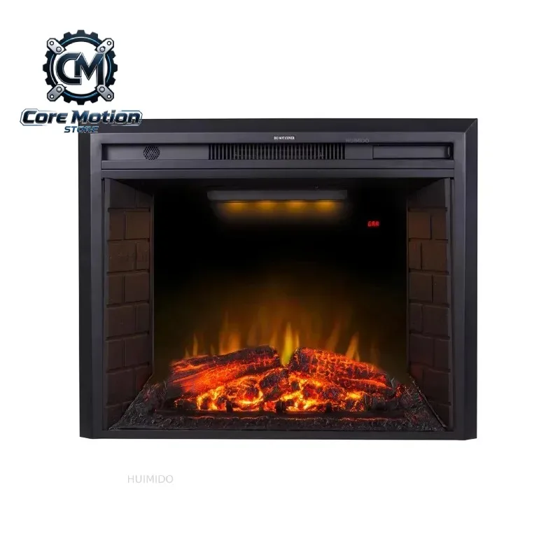 28 Trim Insert Realistic Electric Fireplace Heater LED Top Light 3 Colors Built-in Installation for Household Hotel Use