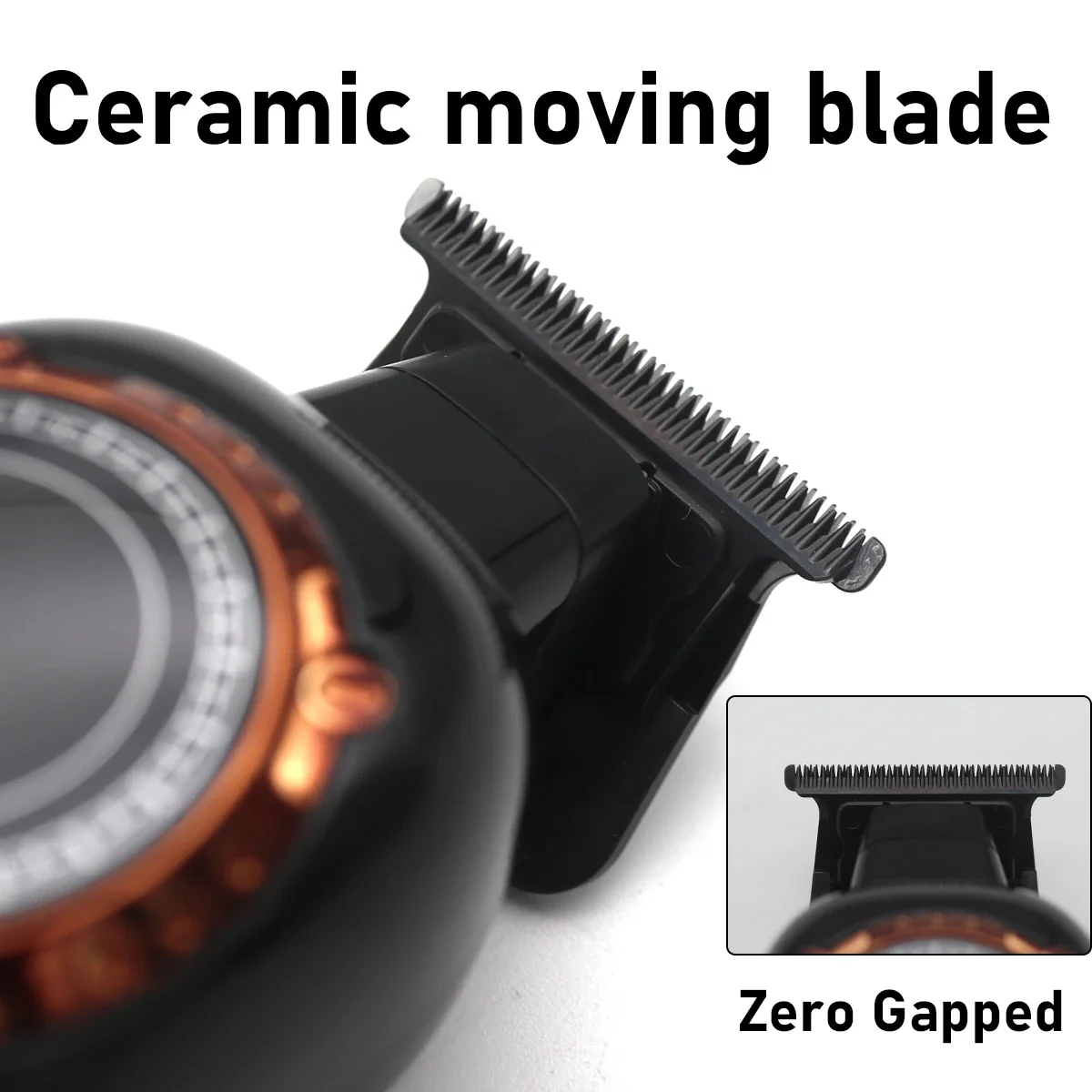 Cortadora de pelo Kemei KM-999 para hombres DLC T-Blade Zero Gapped pantalla LED inalámbrica USB cortadora de pelo profesional máquina de acabado