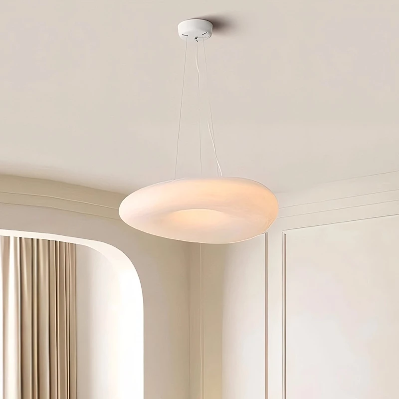 

Nordic Carbon Steel LED Pendant Lights White Cloud Shaped Acrylic Chandelier Living Room Bedroom Restaurant Kitchen Hanging Lamp