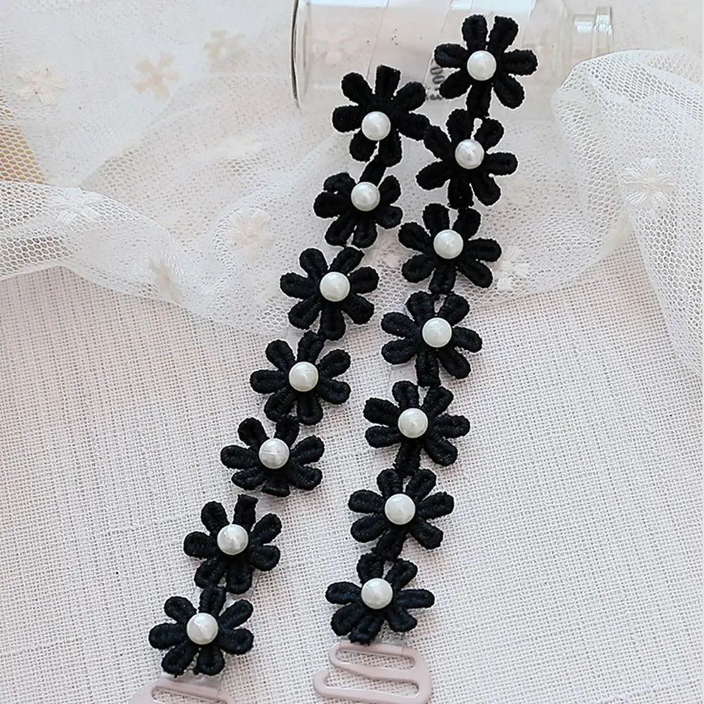 

Summer 1 Pair Silicone Transparent Lace Underwear Flower for Women Girl Shoulder Strap Invisible Bra Bra Strap