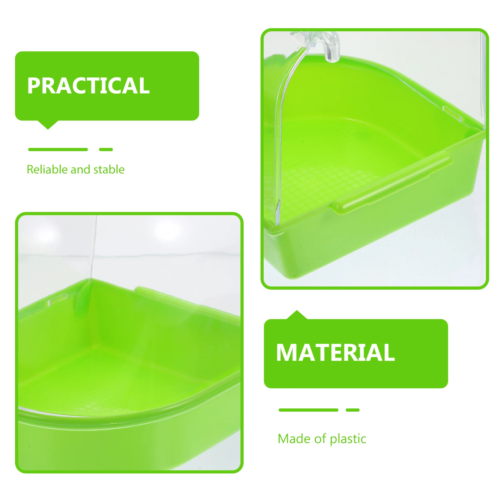 

Canary Parrot Bath Tub Bathtub for Parrots Accessories Bird Cage Green Bathing outside