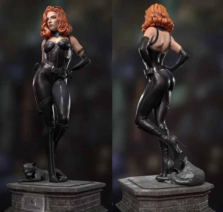 

1/24 75mm 1/18 100mm Resin Sexy Cat Girl Woman Figure Unpainted 1/24 7.5cm Figurine RW-1196