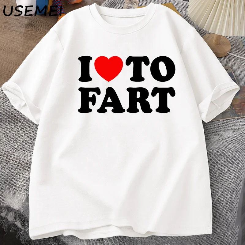 أنا أحب ضرطة التي شيرت الفكاهة المحملة نكتة الكمامة تي شيرت للرجل أبي الهدايا الرجال الملابس القطنية المطبوعة تي شيرت موضة بلايز عادية #2