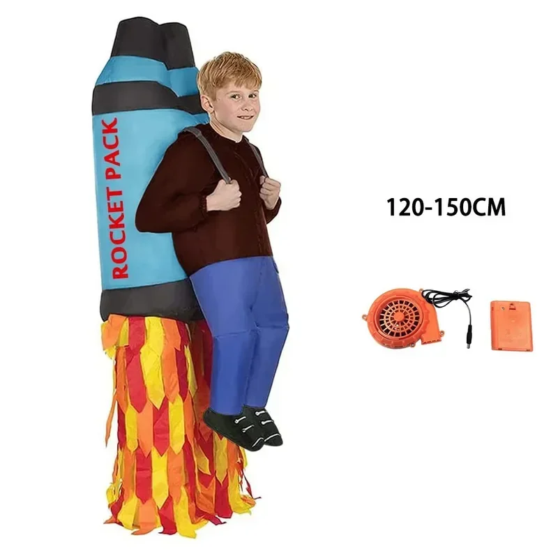 Simbok Students Inflatable Halloween Jetpack Children's Performance Costume Ds Rocket Propeller Flight Suit H103