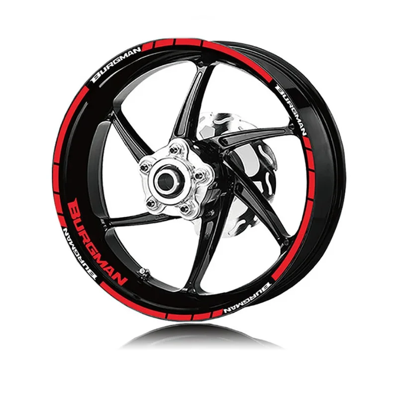 

Motorcycle Front And Rear Wheel Stickers Reflective Waterproof Decals For BURGMAN 125 400 650 650 400