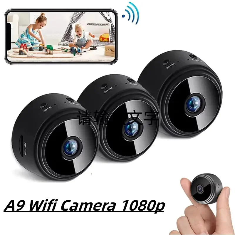 A9 Mini WiFi กล้องรีโมทคอนโทรลไร้สายอินฟราเรด 720p HD เครื่องบันทึกเสียงกล้องวิดีโอ Night Vision Home Security Surveillance Cam