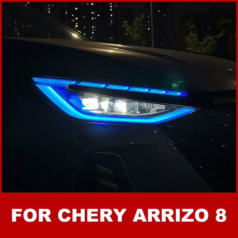 For Chery Arrizo 8 2023 2024 Headlamp Sticker TPU Color Changing Headlight Protector Film