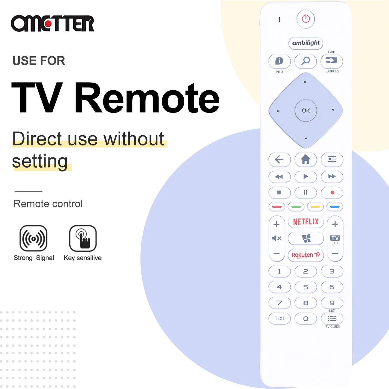 for PHILIPS AMBILIGHT TV Remote Control 32phd6926/77 43PUS6804 50PUS6804 55PUS6804 65PUS6804/12 BRC0884406/01 398GR10WEPHN0001BC