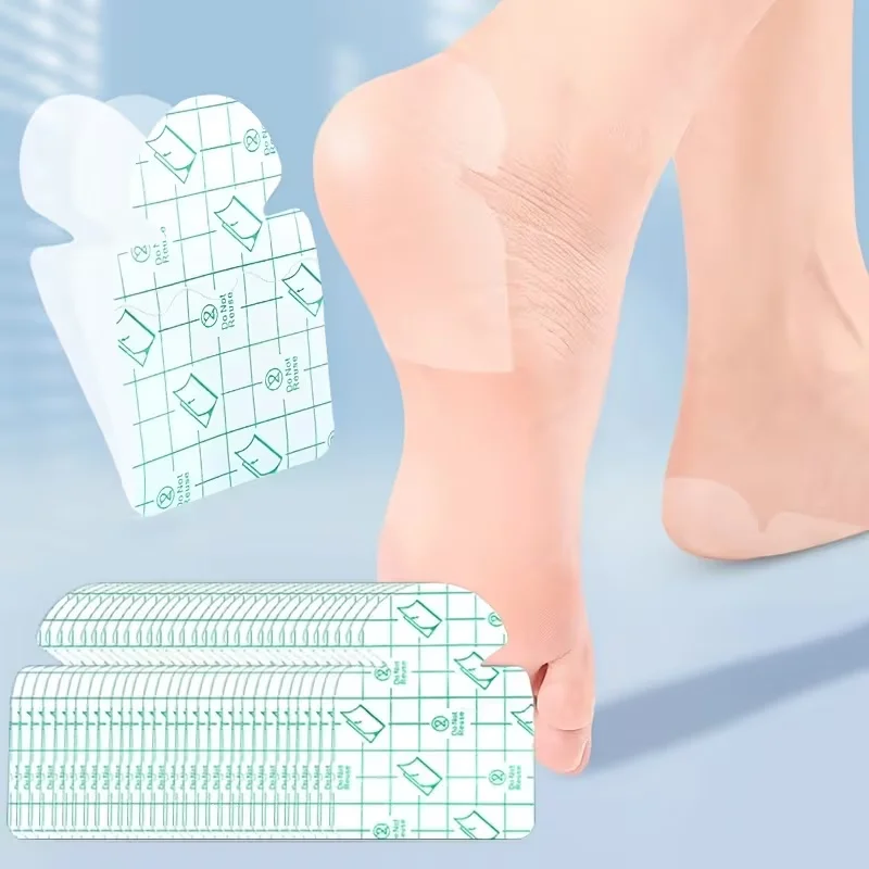 10pcs Invisible Moisturizing Heel Pads - Breathable Cushioning, Soft PVC, No Glue, for Dry Cracked Heels Repair, Holiday Gift