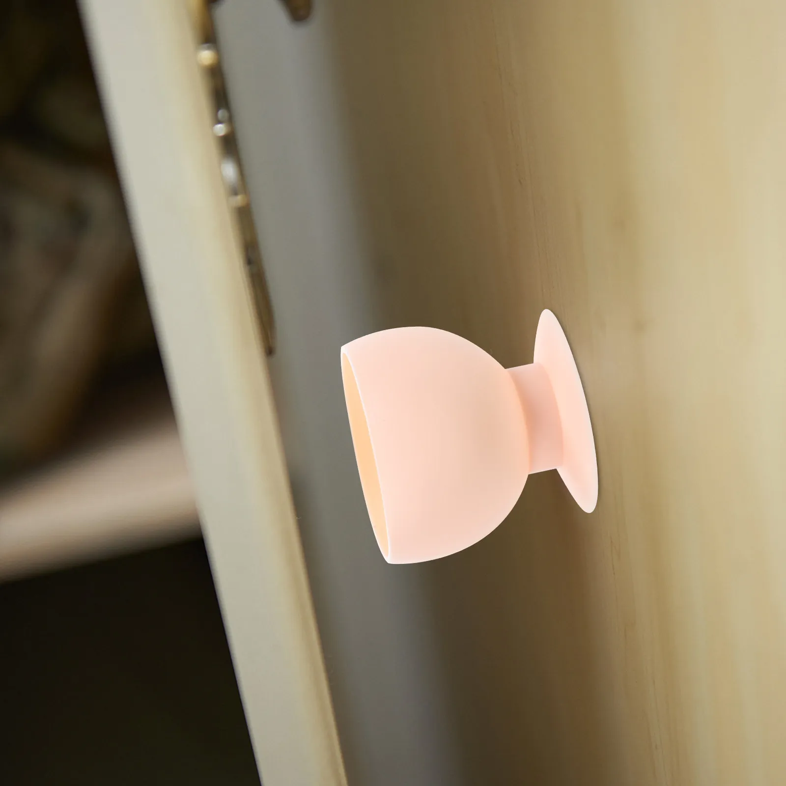 2Pcs Silicone Door Stopper Wall Protector Sucker Design for Doorknob Anti-Collision Noise Reduction Home Use Door Knob Protector
