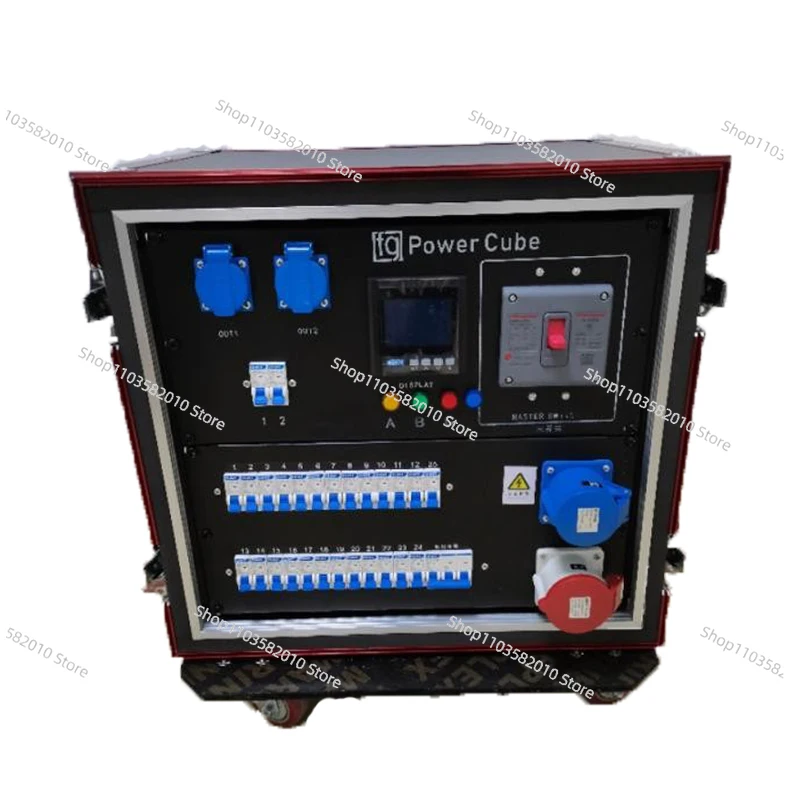

24-Channel 16A industrial plug-in power box, stage light single-tone large-screen distribution box