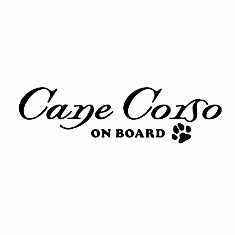 Car Sticker 15cm Cane Corso Dog On Board Paw Prints Stickers On Car Funny Vinyl Stickers Decal JDM Motorcycle Y19