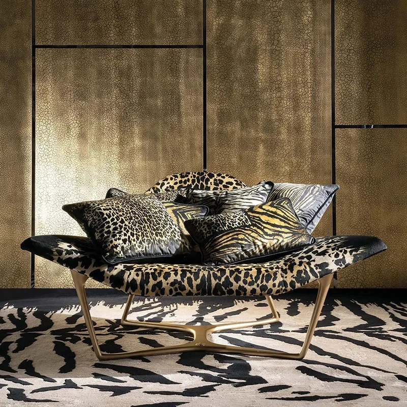 

Light luxury single sofa chair villa living room