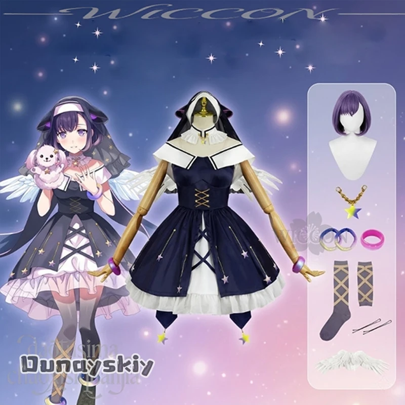 

Fuji Miyako Cosplay Anime Game BanG Dream! Costume Idol Uniform Magic Suit Hat Goth Lolita Wigs Halloween Christmas Party 코스프레