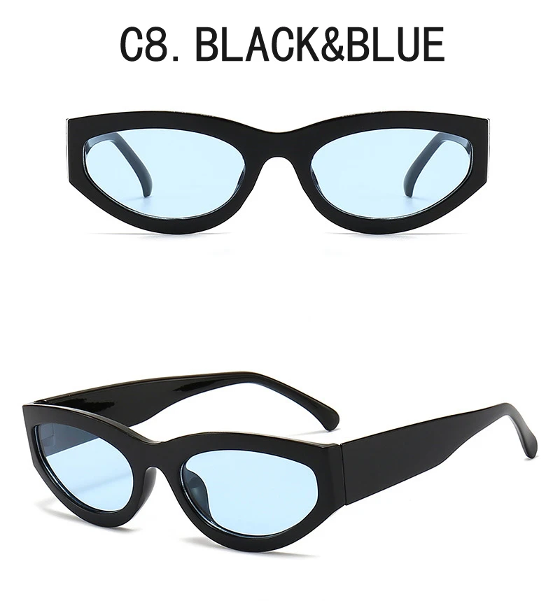 Mode Sonnenbrillen Frau Vintage Cat Eye Luxus Design Sonnenbrille Marke Shades Weibliche Nette Candy Farbe Brillen – Detail 13