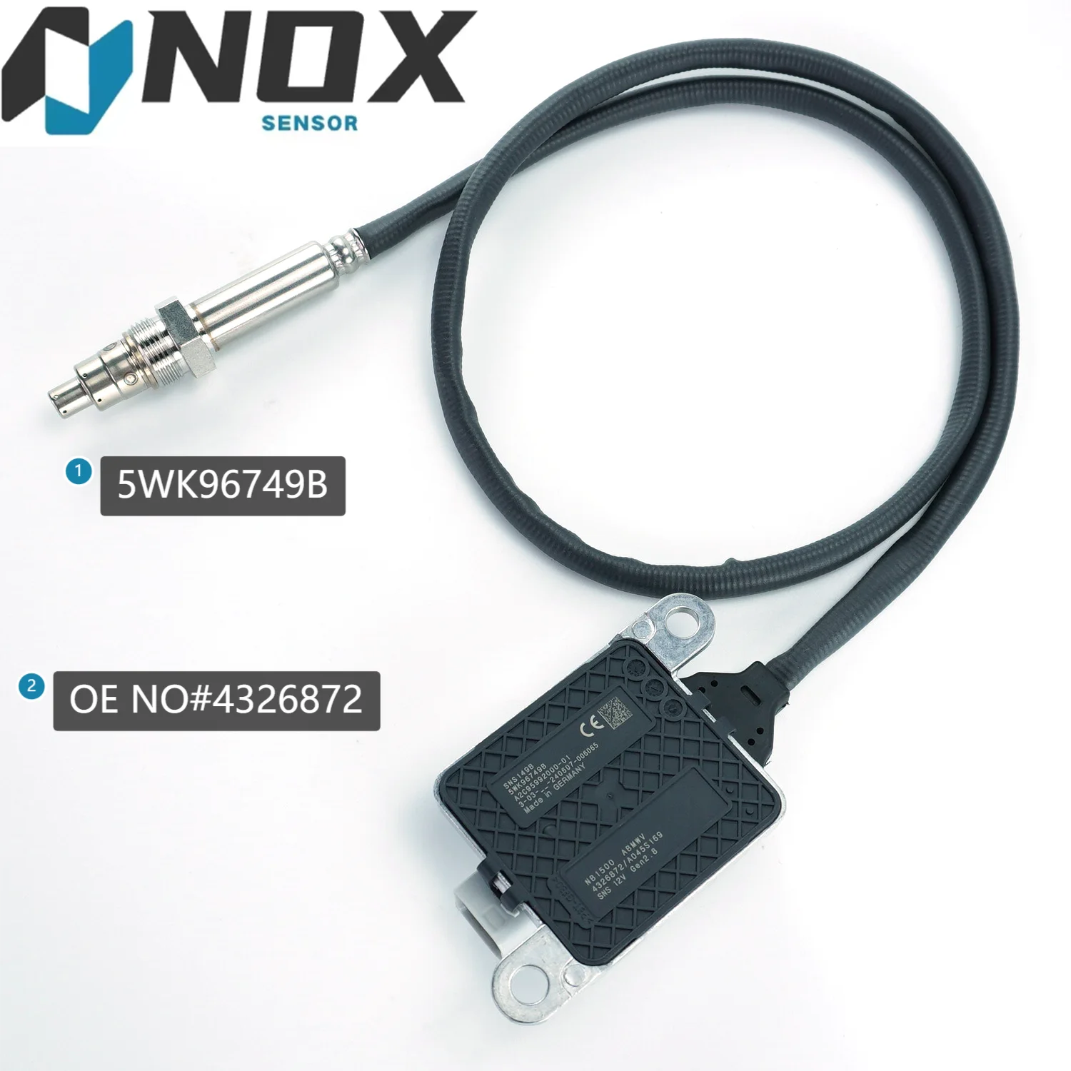 High Quality Brand New Truck NOx Sensor for Cummins 5WK96749B 4326872RX 4326872 2872942 2872942NX 1924000 2520640C1 3687930