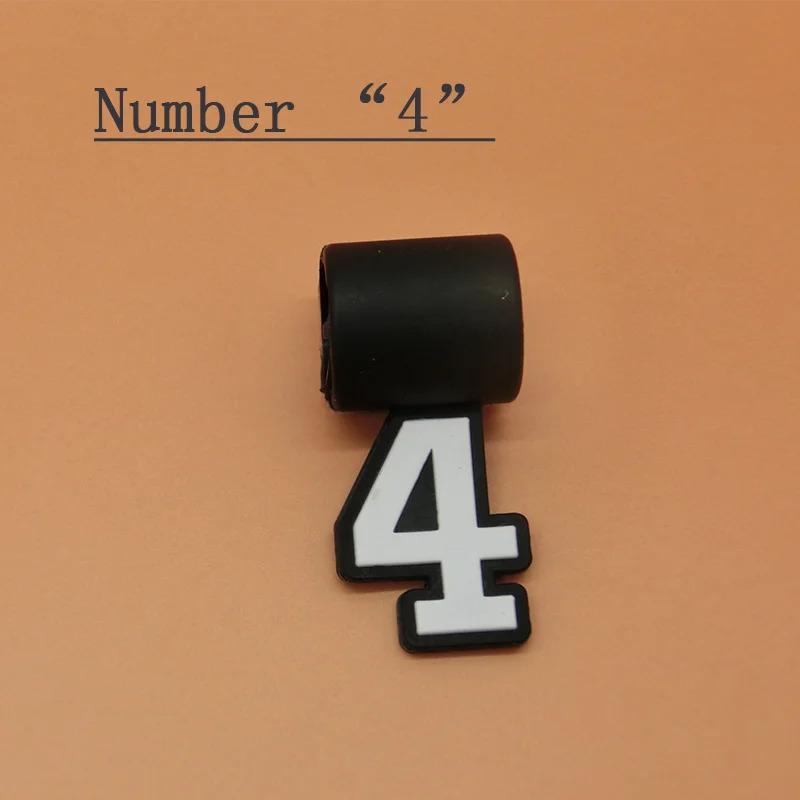 Number 0-9 Silicone Pendant Great For Baseball Titanium Necklace