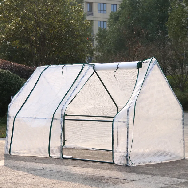 White grid cloth tower type greenhouse succulent flower room greenhouse greenhouse thermal insulation rainproof thermal